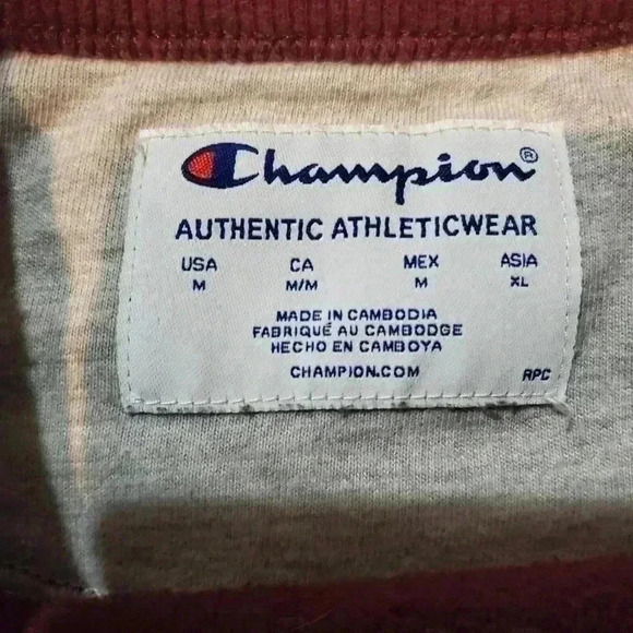 Burgandy Champions Crew Neck Pullover Sweater Sz Med - Picture 4 of 6